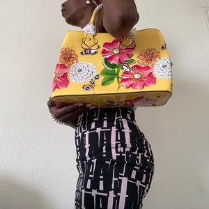 Butterfly Flower Print Parent Satchel Set